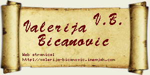 Valerija Bicanović vizit kartica